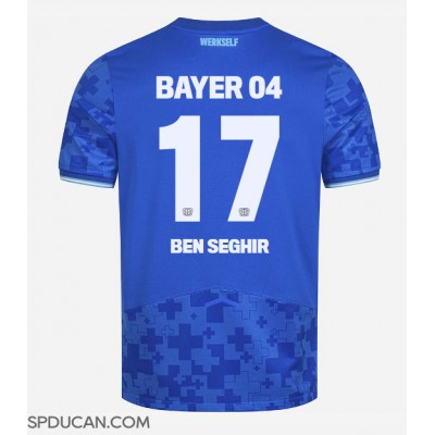 Muški Nogometni Dres Bayer Leverkusen Eliesse Ben Seghir #17 Rezervni 2025-26 Kratak Rukav Muški Nogometni Dres Bayer Leverkusen Eliesse Ben Seghir #17 Rezervni 2025-26 Kratak Rukav